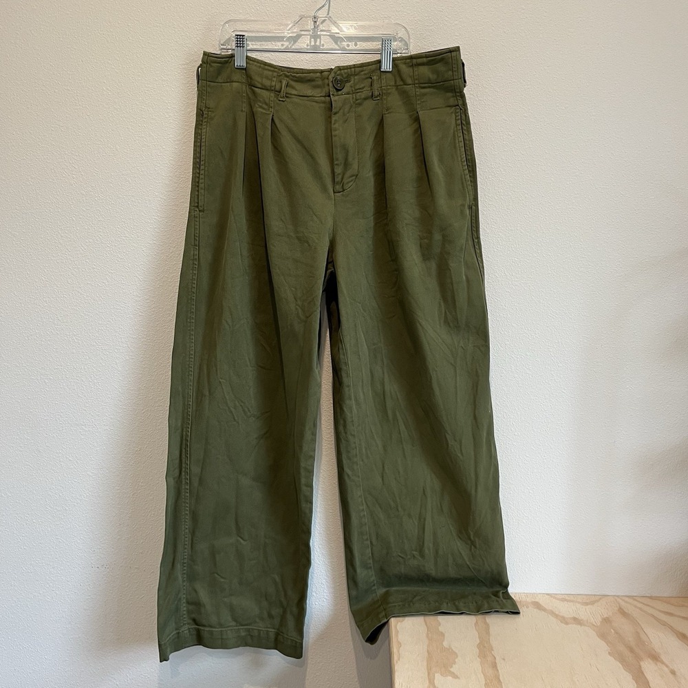 Maeve By Anthropologie Colette Cropped Wide Leg Wmn Sz Us 8 Pleated Front Pocket